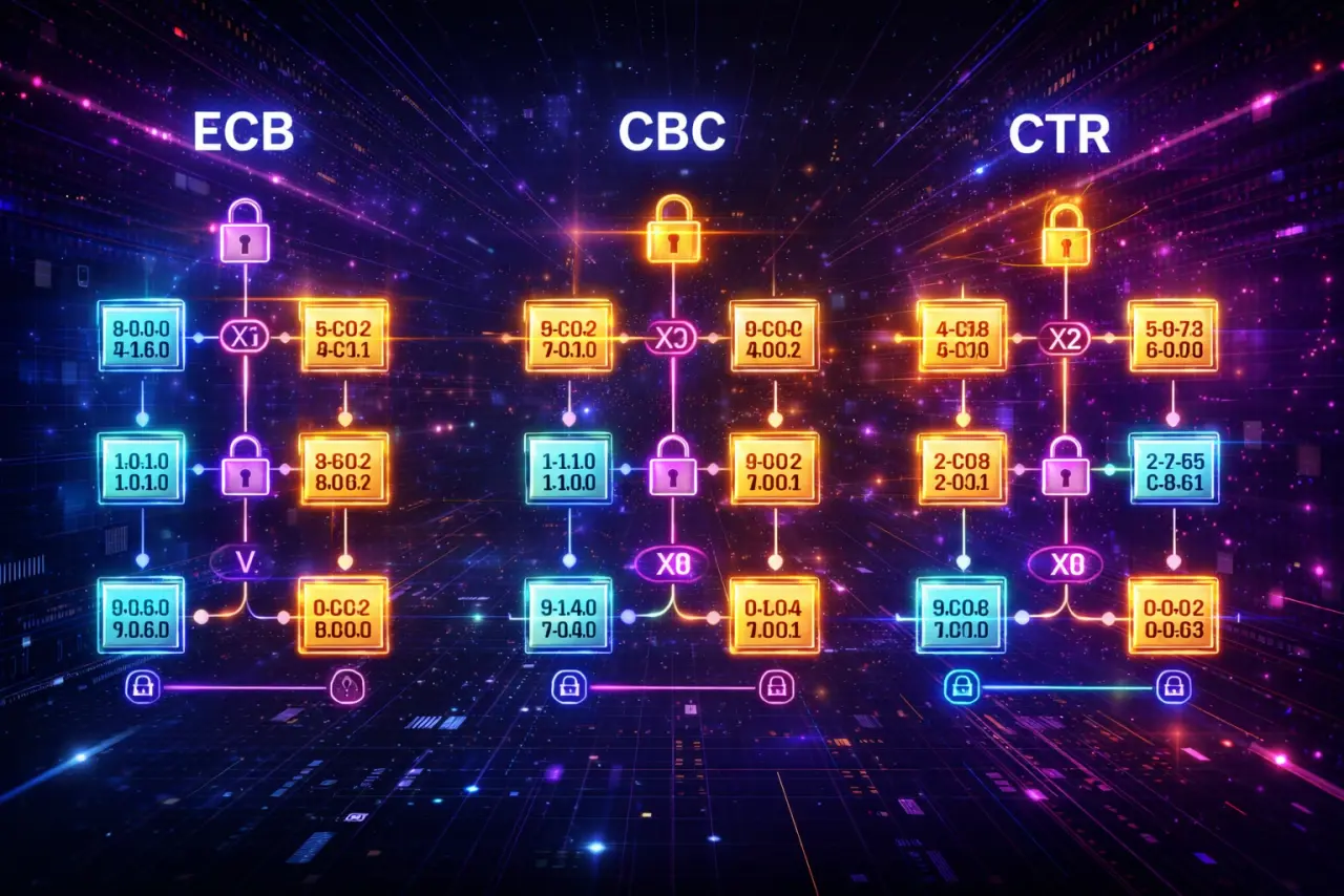 Block Cipher Modes of Operation Explained (ECB, CBC, CTR)