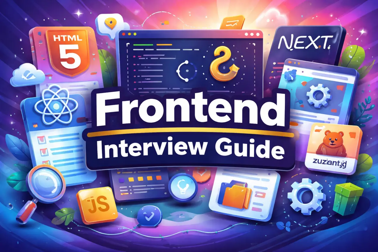 Frontend Interview Q&A — DOM, React, Next.js, Hooks, Performance & Zustand